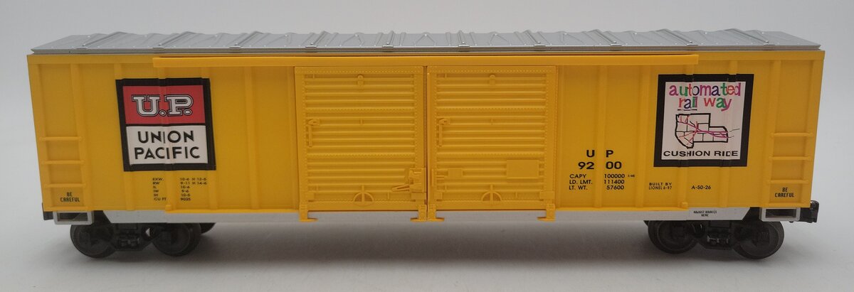 Lionel 6-17227 O Gauge Union Pacific Double Door Standard Boxcar #9200 LN/Box
