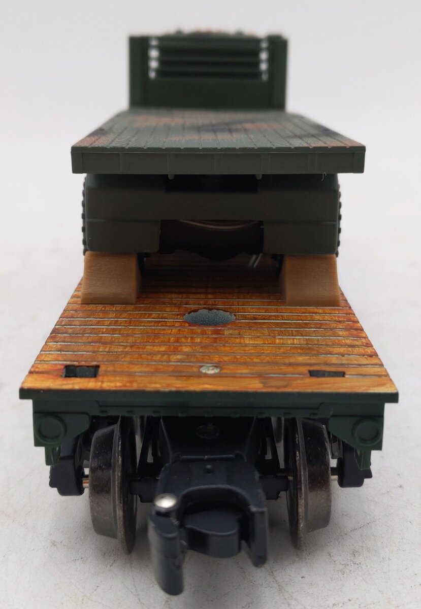 Menards 279-2671 O Gauge Army Flatcar w/ Mack Truck Load #54739 EX/Box