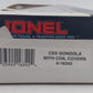 Lionel 6-16342 O Gauge CSX Gondola with Coil Covers EX/Box