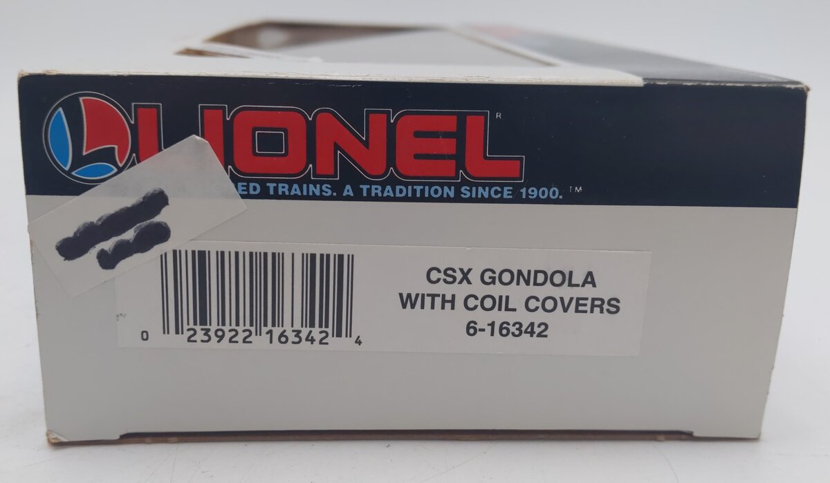 Lionel 6-16342 O Gauge CSX Gondola with Coil Covers EX/Box