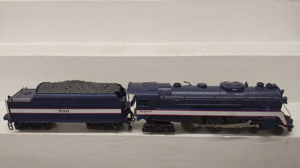 Lionel 6-18046 O Gauge Wabash Hudson 4-6-4 Steam Locomotive & Tender #700 VG/Box