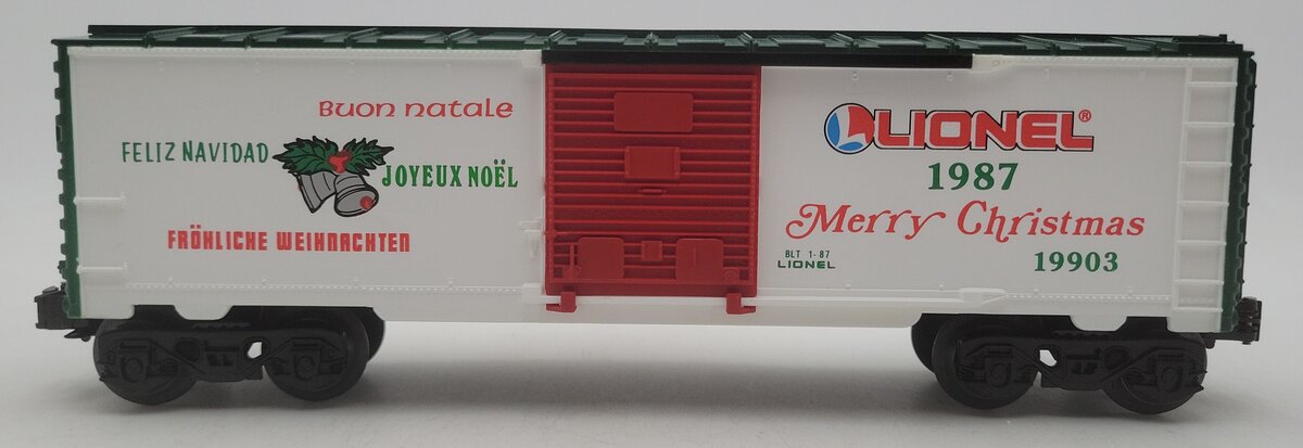 Lionel 6-19903 O Gauge Lionel Christmas Boxcar #1987 LN/Box