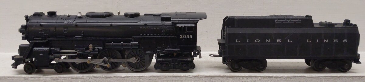 Lionel 2055 Vintage O 4-6-4 Hudson Steam Locomotive with 6026W Tender VG