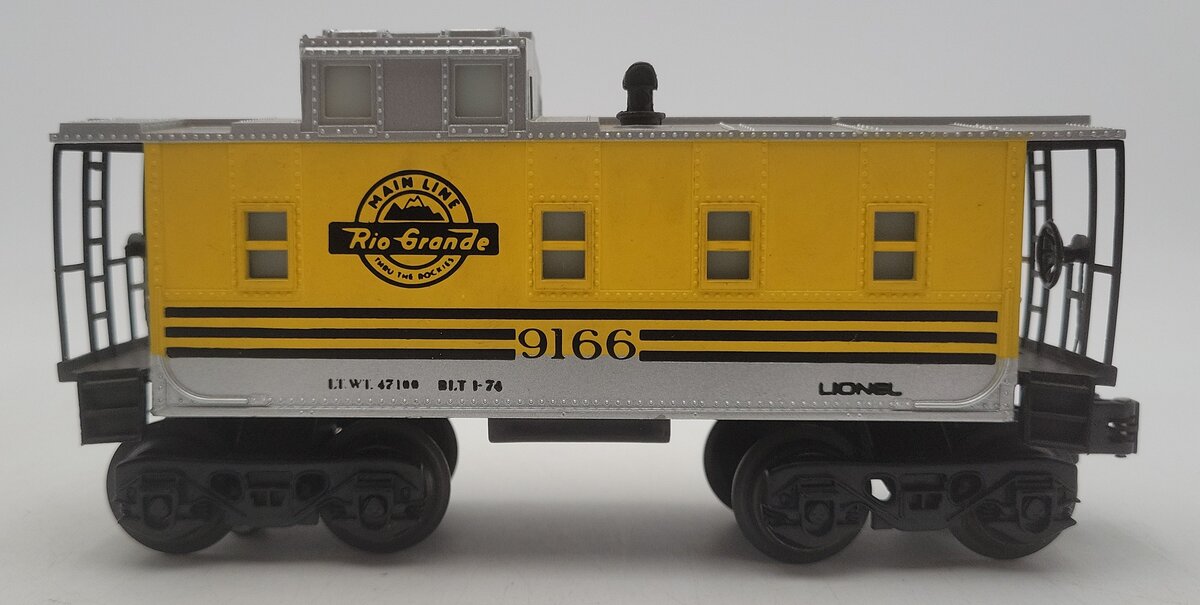 Lionel 6-9166 O Gauge Rio Grande Lighted Caboose EX