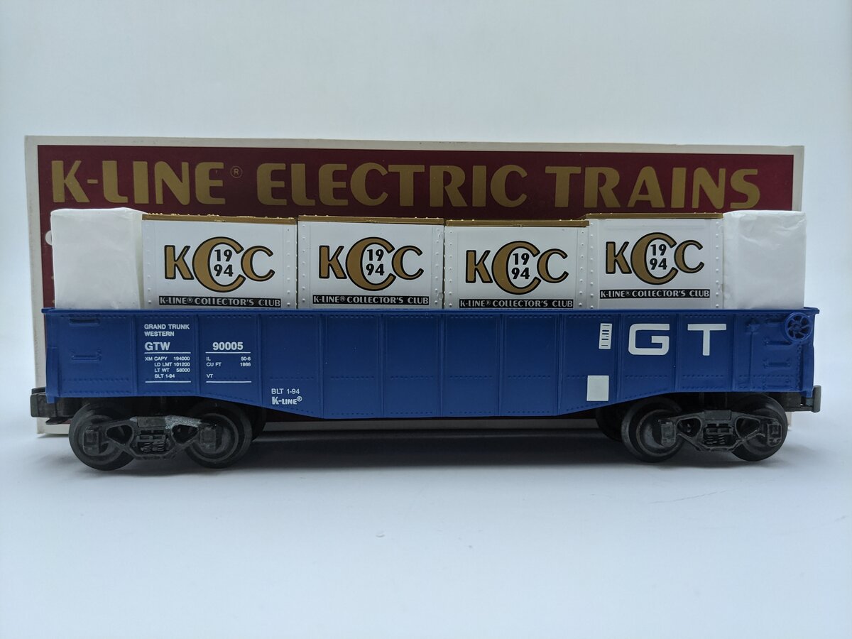 K-Line K90005 O Gauge KCC 1994 Gondola with Crates EX/Box