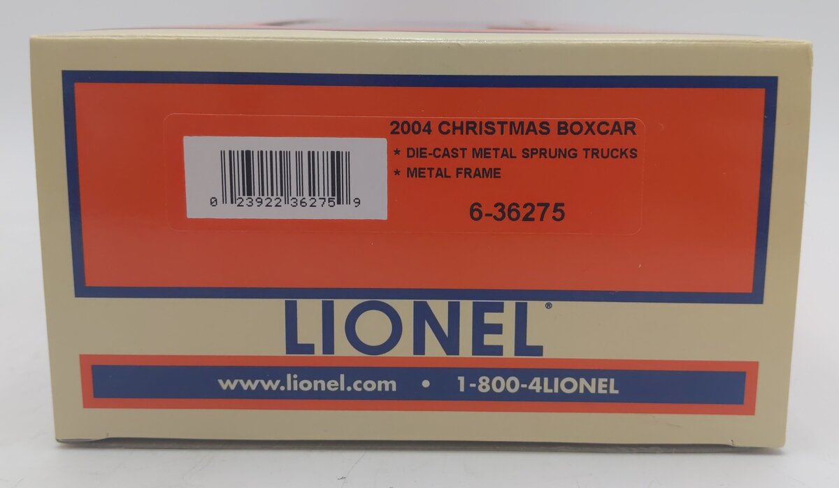 Lionel 6-36275 O Gauge 2004 Christmas Boxcar LN/Box