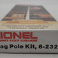 Lionel 6-2320 O / O27 Scale Flag Pole Kit EX/Box