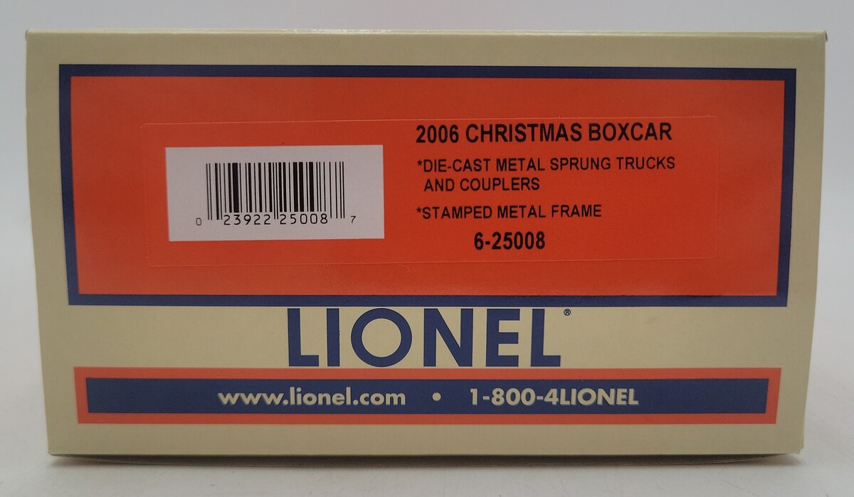 Lionel 6-25008 O Gauge 2006 Christmas Boxcar LN/Box