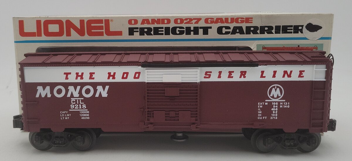 Lionel 6-9218 O Gauge Monon Mail Operating Boxcar EX/Box