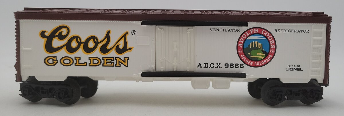 Lionel 6-9866 O Gauge Coors Beer Billboard Reefer Car #9866 EX/Box