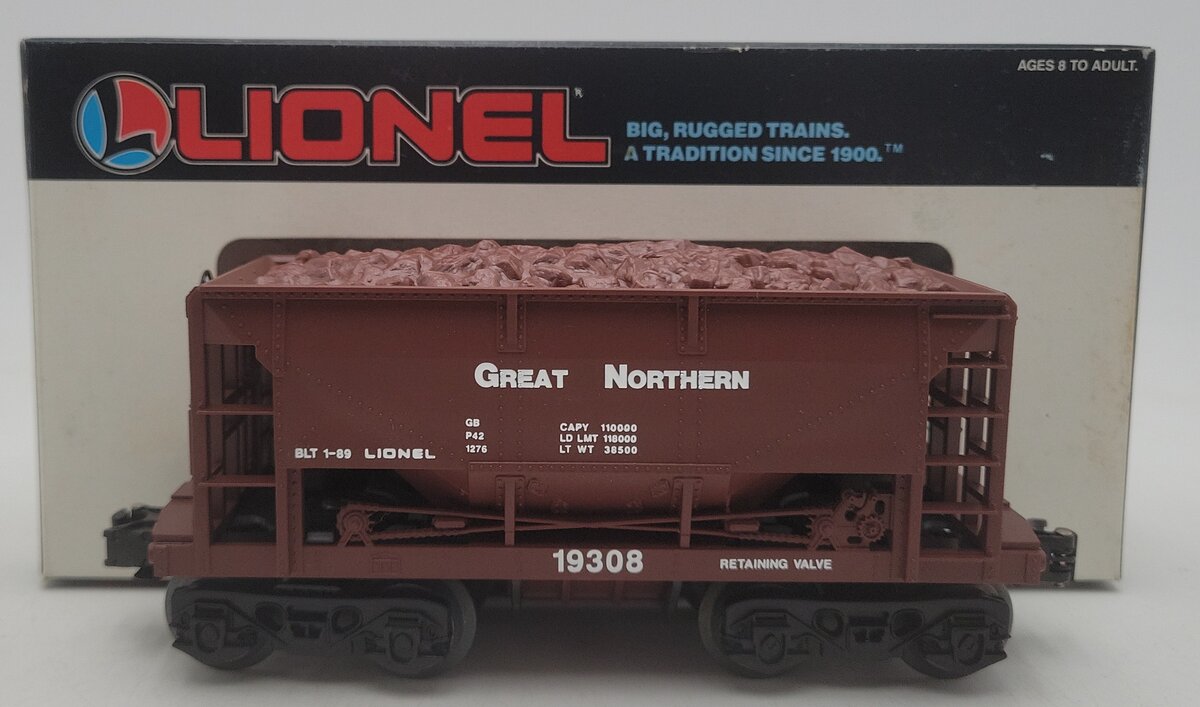 Lionel 6-19308 O Gauge Great Northern Ore Car with Ore Load #19308 EX/Box