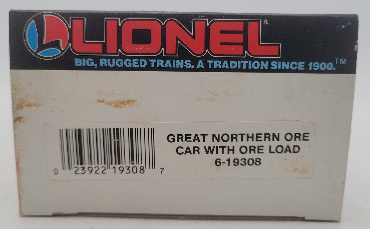 Lionel 6-19308 O Gauge Great Northern Ore Car with Ore Load #19308 EX/Box