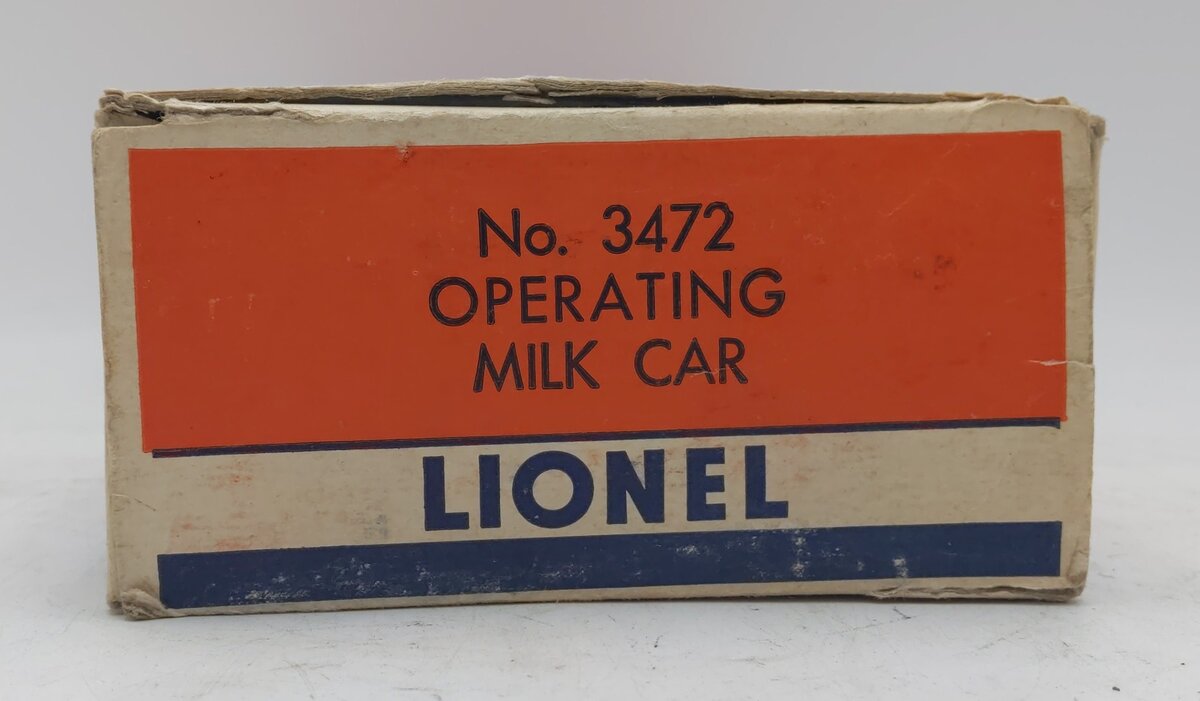Lionel 3472 O Vintage Operating Milk Car with Platform/Box