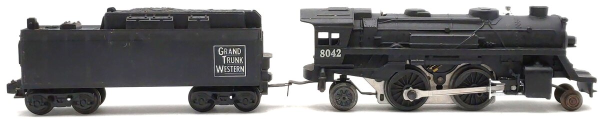Lionel 6-8042 O Gauge Grand Trunk Western 2-4-2 Steam Locomotive & Tender VG