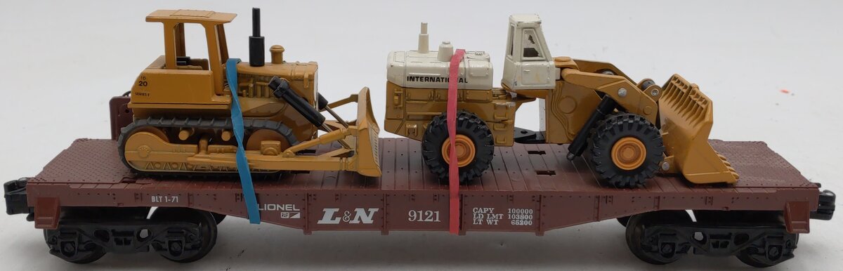 Lionel 6-9121 O Gauge Louisville & Nashville Flatcar w/Custom Load EX