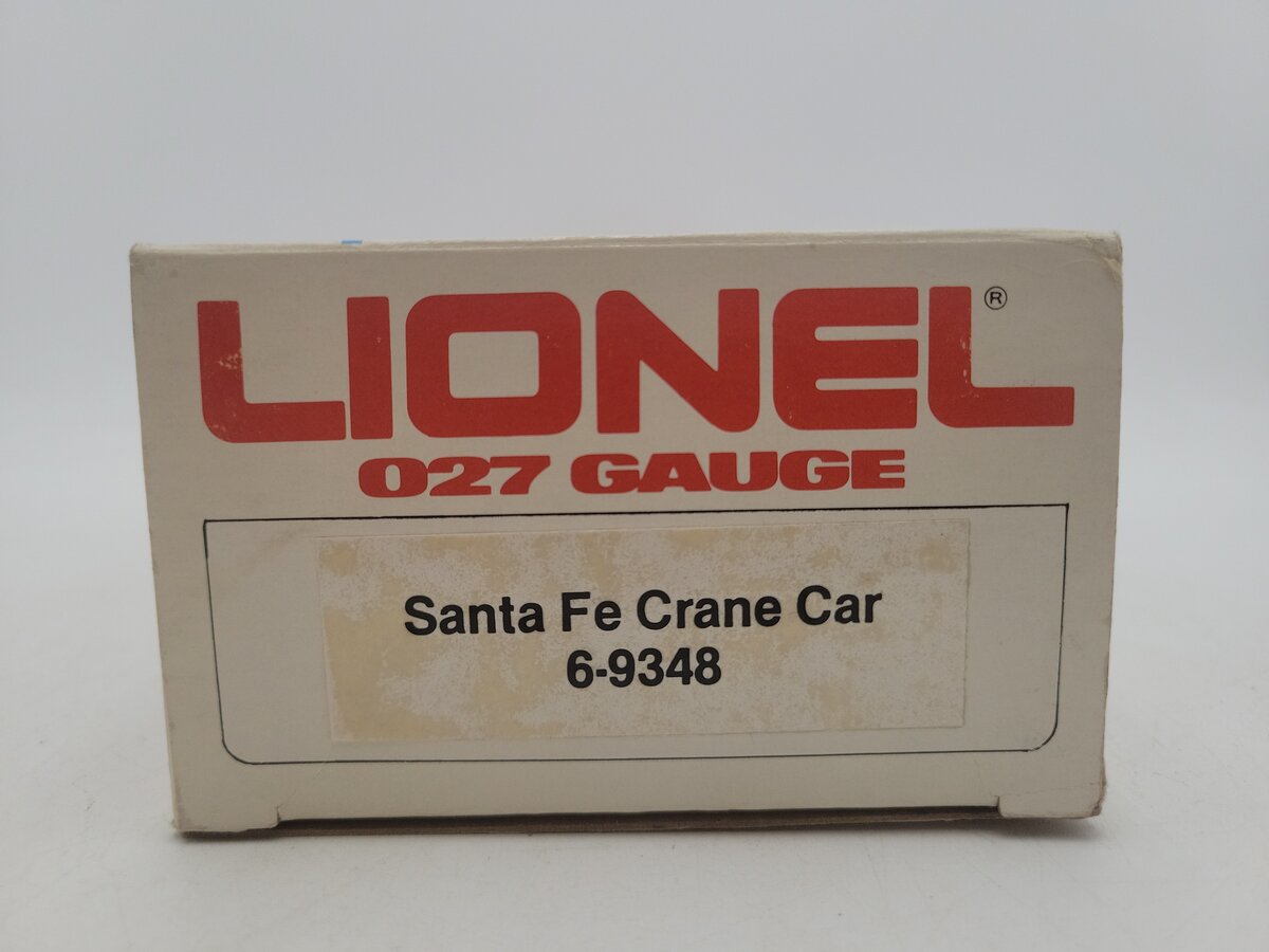 Lionel 6-9348 O Gauge Santa Fe Crane Car EX/Box