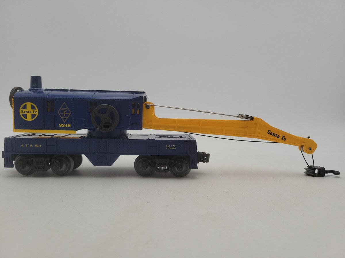 Lionel 6-9348 O Gauge Santa Fe Crane Car EX/Box