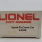Lionel 6-9348 O Gauge Santa Fe Crane Car EX/Box
