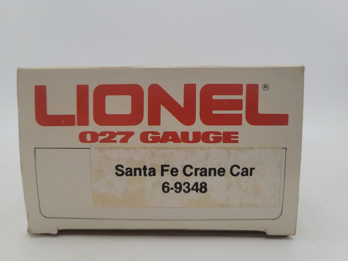 Lionel 6-9348 O Gauge Santa Fe Crane Car EX/Box