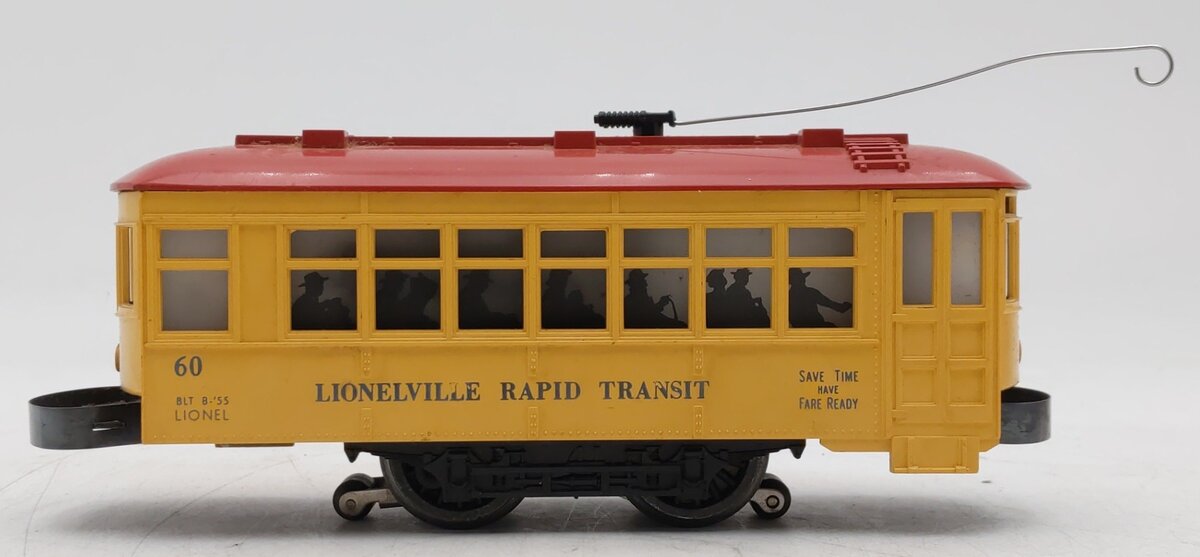 Lionel 60 Vintage O Lionelville Motorized Rapid Transit Trolley VG/Box