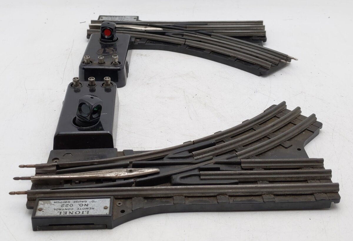 Lionel O22 Vintage O Left-Hand & Right-Hand Remote Control Switches (Pair of 2) VG