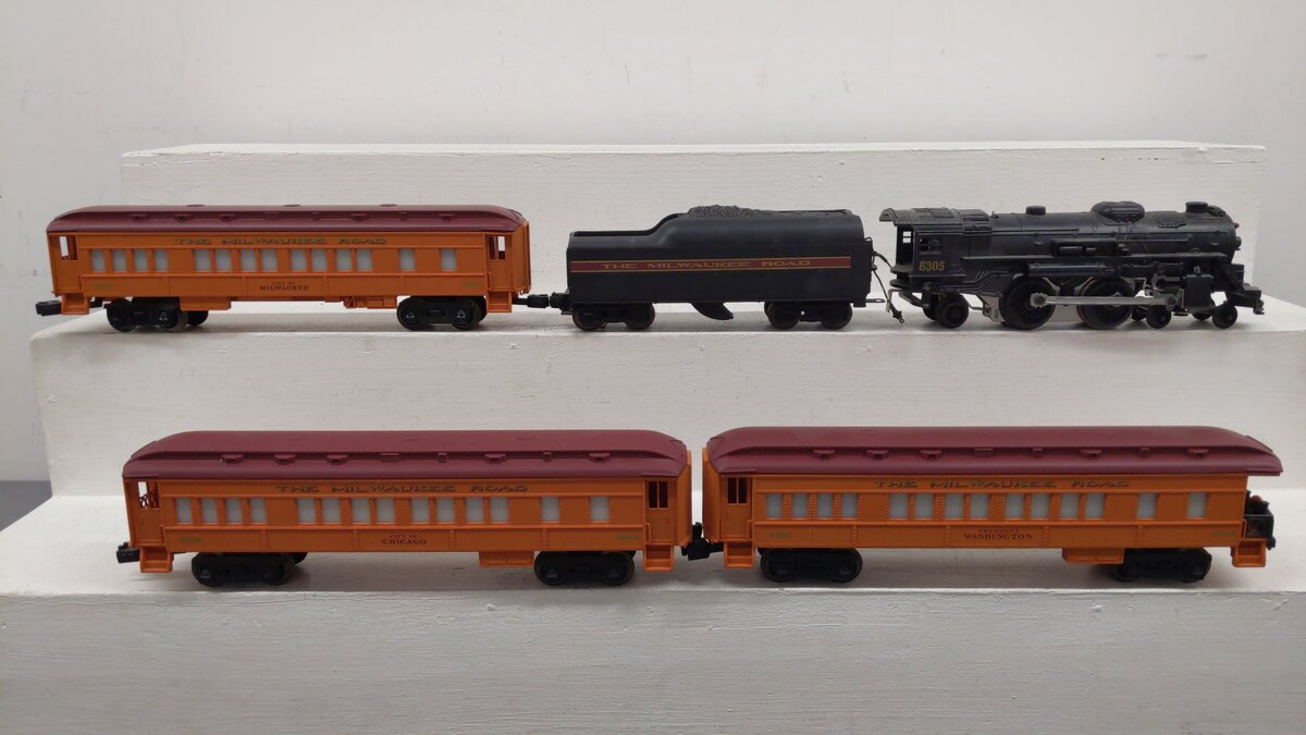 Lionel 6-1387 O Gauge Milwaukee Road Passenger Train Set VG/Box