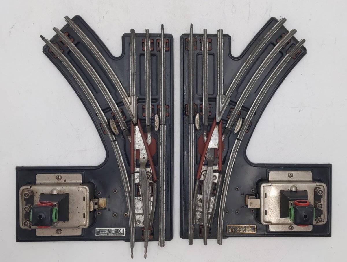 Lionel 011 Vintage O Gauge Right-Hand & Left-Hand Remote Control Switches VG