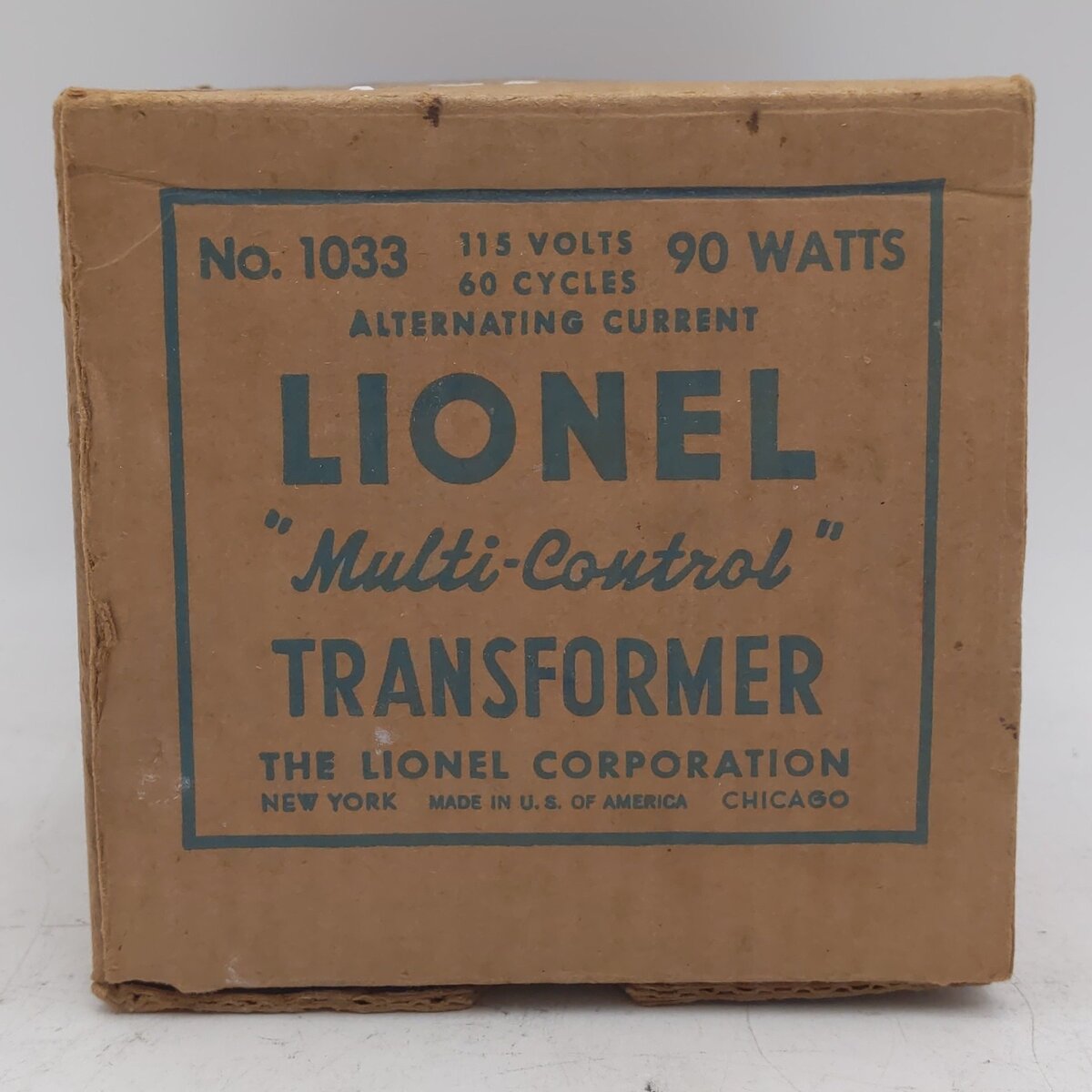 Lionel 1033 Vintage O 90 Watt Transformer w/ Whistle EX/Box