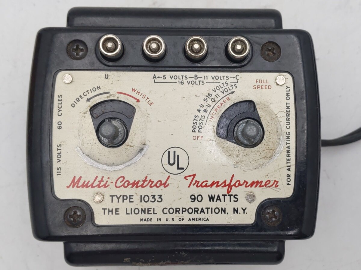 Lionel 1033 Vintage O 90 Watt Transformer w/ Whistle EX/Box