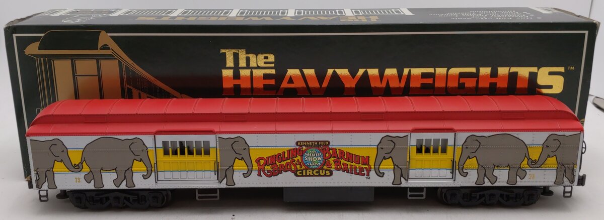 K-Line K83-0073-1 O Ringling Bros. Elephants 18" Heavyweight Baggage Car #73 EX/Box