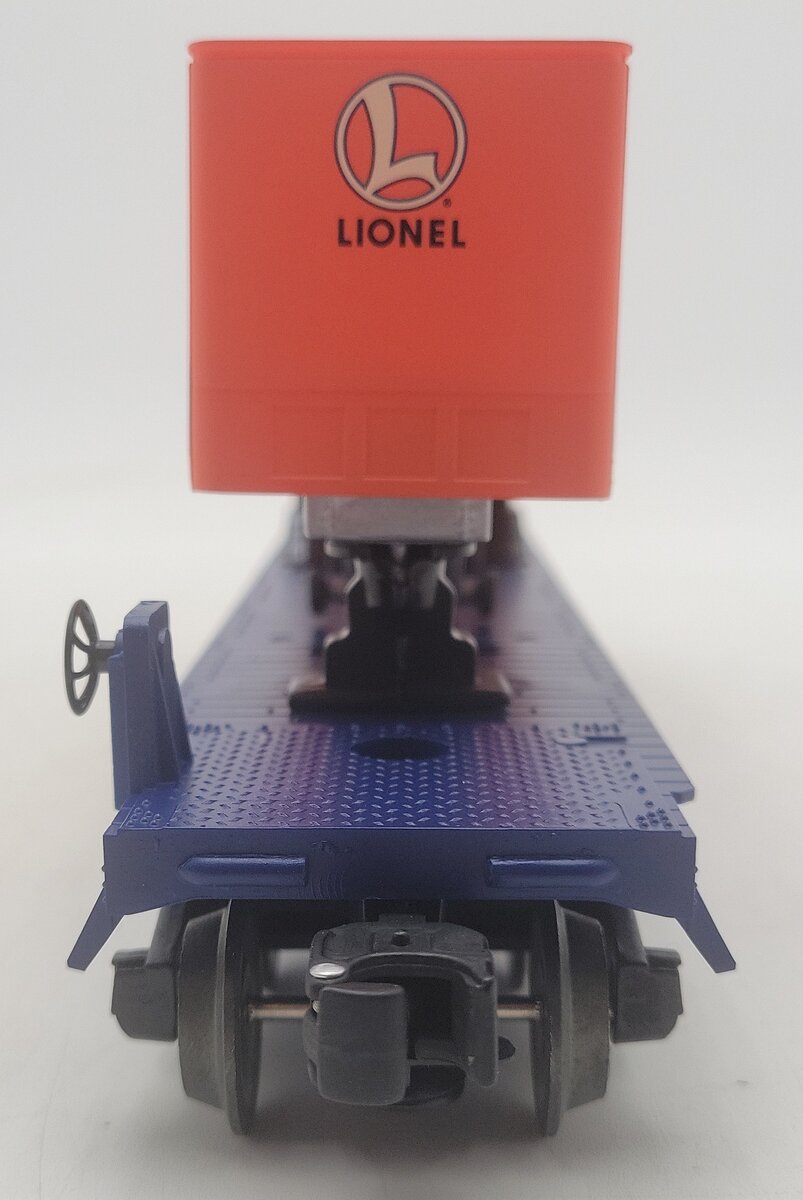 Lionel 6-19437 O Gauge Lionel Rail Roader Club Flatcar w/Inside Track Trailer EX/Box
