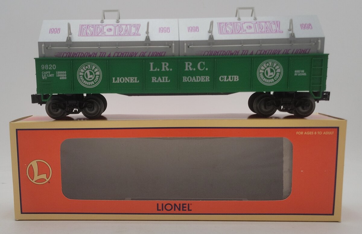 Lionel 6-19966 O Gauge LRRC "Countdown To A Century" Gondola #9820 LN/Box