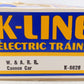 K-Line K6628 O Gauge Western & Atlantic Railroad Cannon Car EX/Box