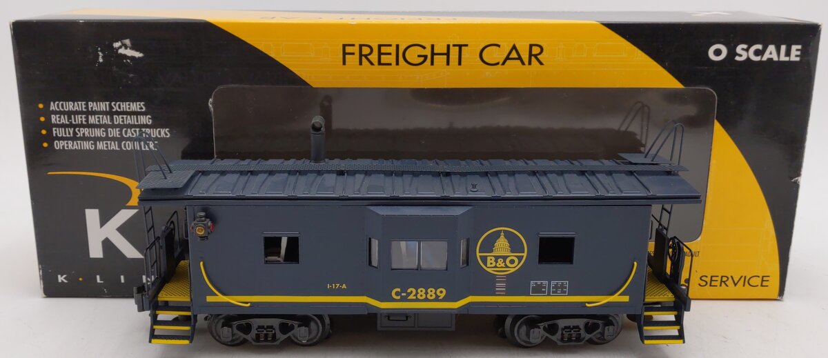 K-Line K612-1091 O Gauge Baltimore & Ohio Illuminated Bay Window Caboose EX/Box