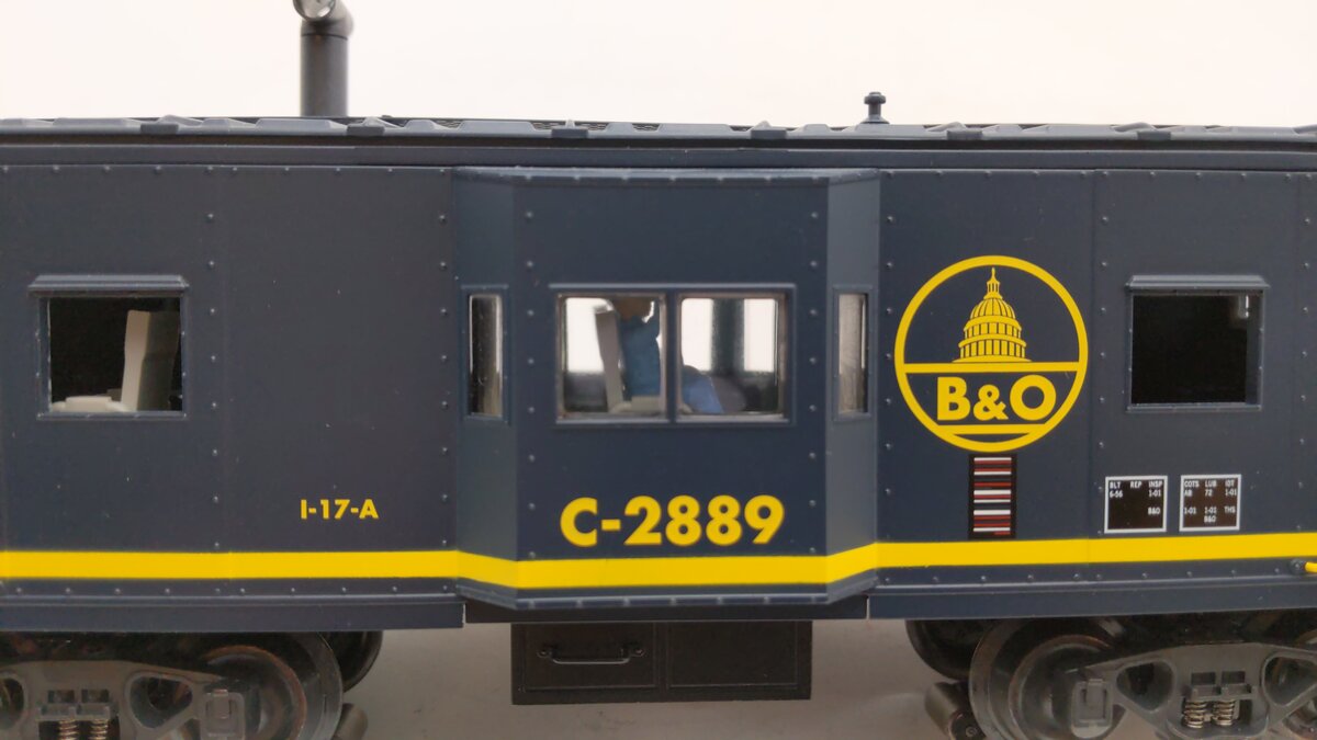 K-Line K612-1091 O Gauge Baltimore & Ohio Illuminated Bay Window Caboose EX/Box