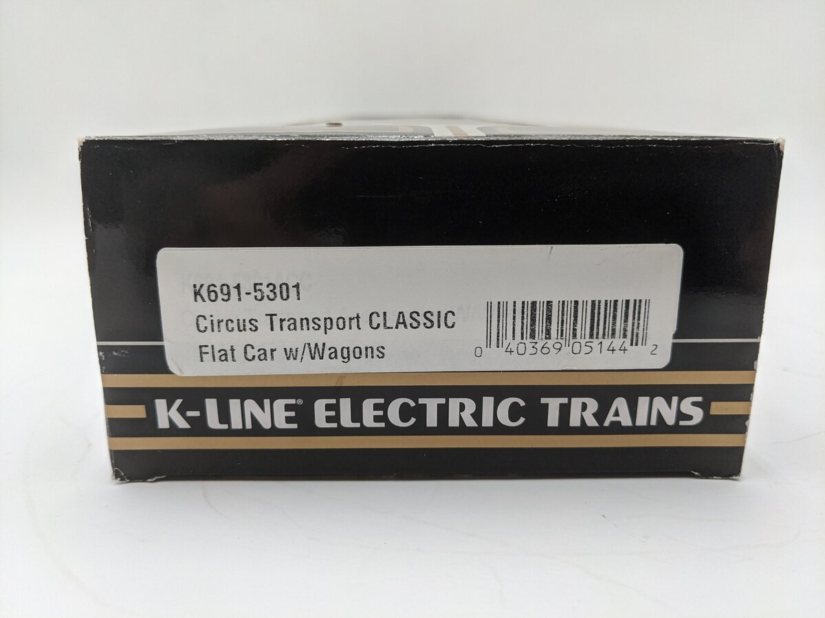 K-Line K691-5301 O Gauge Circus Transport Flatcar w/ Wagons EX/Box