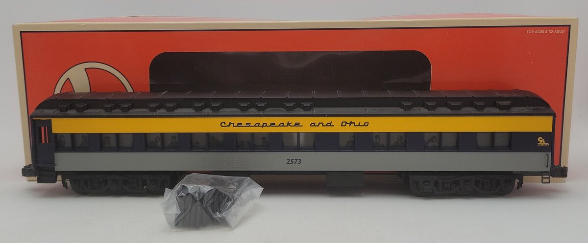 Lionel 6-19090 O Gauge Chesapeake and Ohio Heavyweight Diner Car #2573 EX/Box