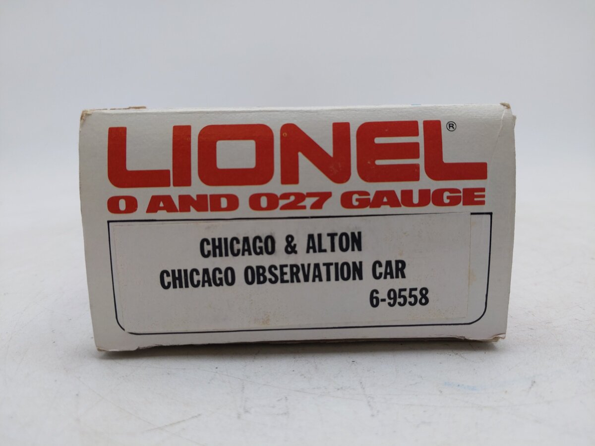 Lionel 6-9558 O Gauge Chicago & Alton "Chicago" Observation Car EX/Box