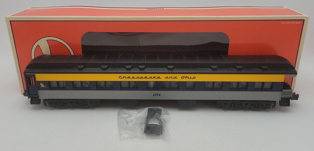 Lionel 6-19091 O Gauge Chesapeake and Ohio Heavyweight Observation Car #2574 EX/Box