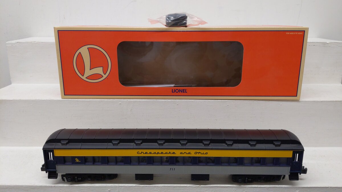 Lionel 6-29011 O Gauge Chesapeake & Ohio Heavyweight Coach Car #711 EX/Box