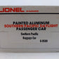 Lionel 6-9589 O Gauge Southern Pacific Daylight Aluminum Baggage Car EX/Box