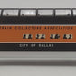 Lionel 6-52085 O Gauge 1996 TCA "City of Dallas" Dallas Full Vista Dome Car EX/Box