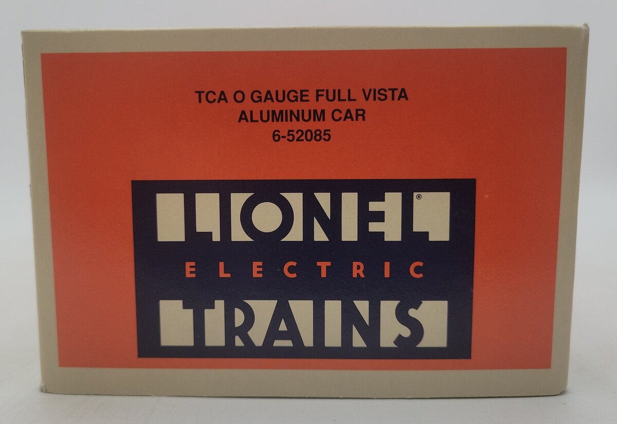Lionel 6-52085 O Gauge 1996 TCA "City of Dallas" Dallas Full Vista Dome Car EX/Box