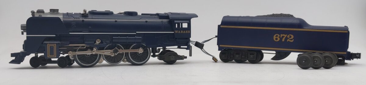 Lionel 6-8610 O Gauge Wabash 4-6-2 Steam Locomotive & Tender #672 VG/Box