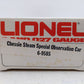 Lionel 6-9585 O Gauge Chessie Steam Special Observation Car #9585 EX/Box