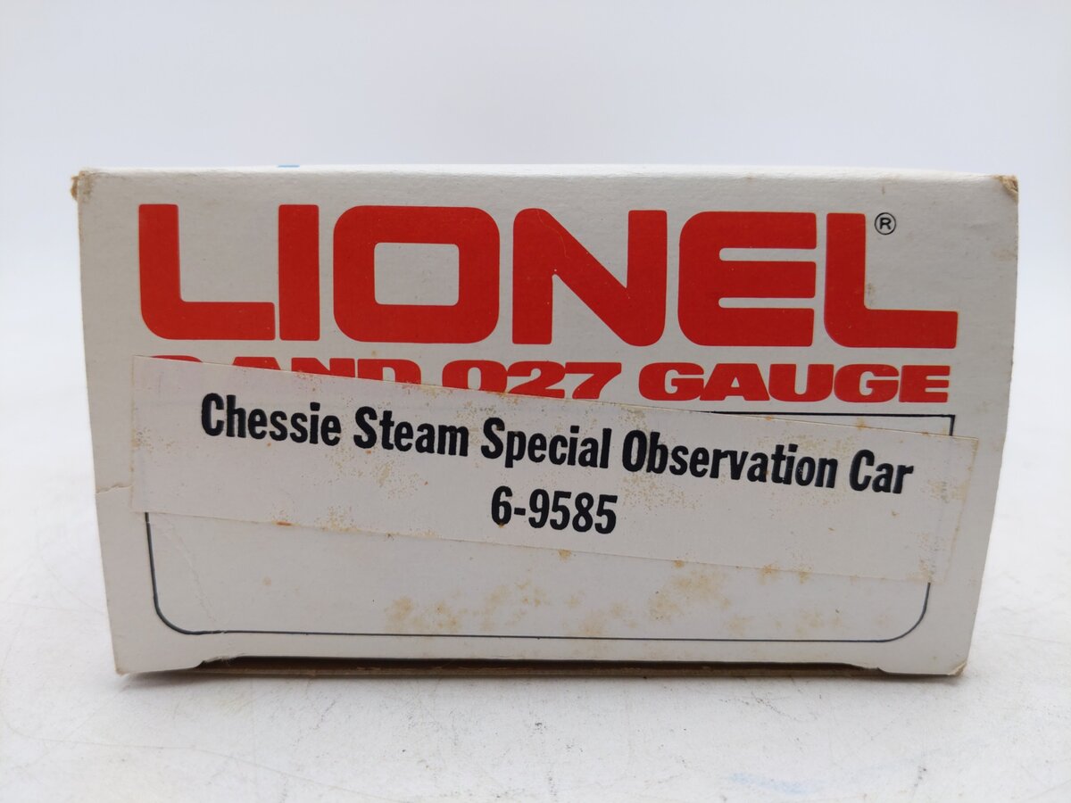 Lionel 6-9585 O Gauge Chessie Steam Special Observation Car #9585 EX/Box