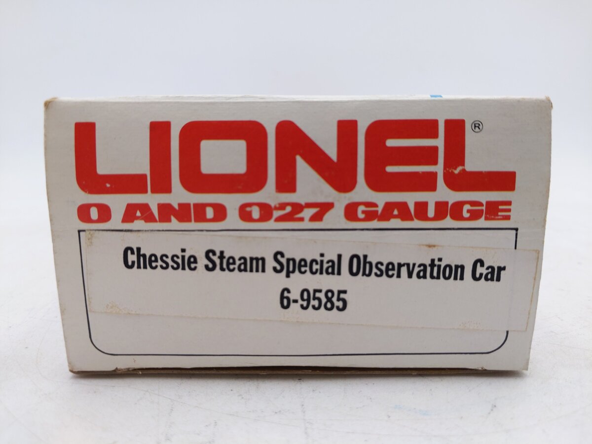 Lionel 6-9585 O Gauge Chessie Steam Special Observation Car #9585 EX/Box