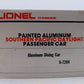 Lionel 6-7204 O Gauge Southern Pacific Daylight Aluminum Dining Car EX/Box