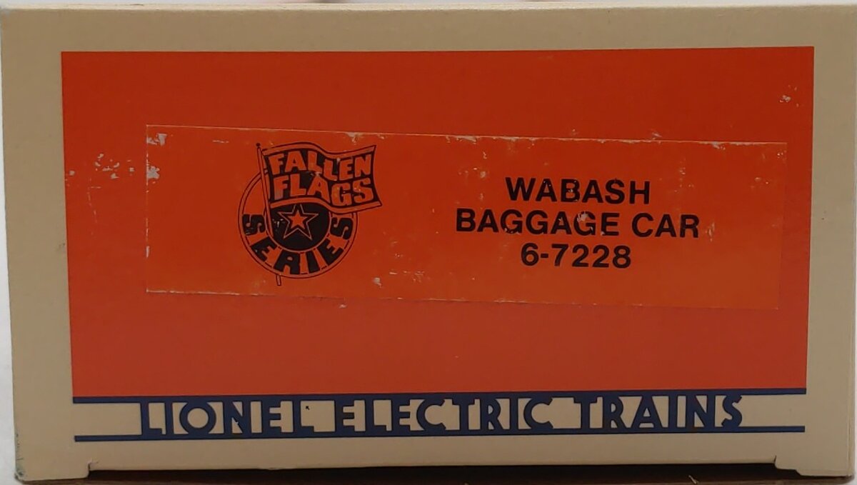 Lionel 6-7228 O Gauge Wabash Baggage Car (FF #1) EX/Box
