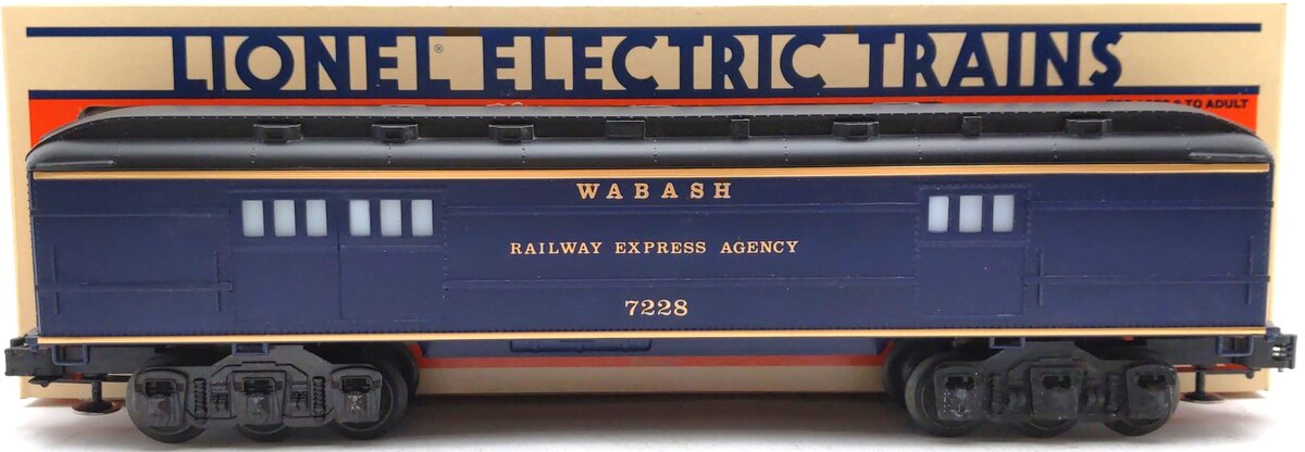 Lionel 6-7228 O Gauge Wabash Baggage Car (FF #1) EX/Box